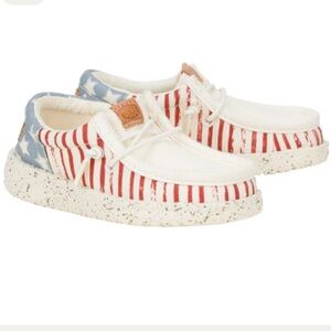 HEY DUDE Wally Funk Toddler Americana Stars Shoes